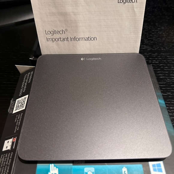 Logitech Touchpad- t650 Wireless Rechargeable Touchpad. Open box- Never Used. - Picture 3 of 6